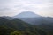 Natural blue background of hills and mountain view with range layered.