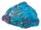 Natural blue Chalcopyrite stone isolated