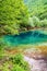 Natural blue hole karst source Oko Skakavice in Montenegro, Europe