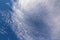 Natural blue sky with Cirrus radiatus, cirrocumulus clouds