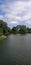 Natural blue sky and river background image