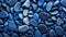 Natural Blue Stones Polished Sea Glass And Stones Azure Blue Glass Pebbles AI Generative