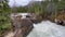 The Natural Bridge Falls in Yoho National Park