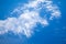 Natural bright blue cloudy sky background