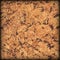 Natural Brown Cork Tile Vignetted Grunge Texture