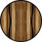 Natural brown tamarind wooden round panel with black border frame