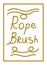 Natural brown tangled twine rope illustrator brush, vector