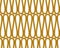 Natural brown twine rope in curls geometric seamless pattern, vector