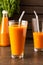 Natural carrot juice with pulp