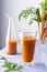Natural carrot juice with pulp