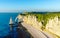 Natural chalk arch at Etretat, France