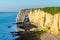 Natural chalk arch at Etretat, France