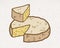 Natural cheese illustration