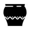 natural clay crockery glyph icon vector illustration