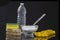 Natural cleaning tools lemon and sodium bicarbonate