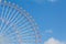 Natural clear blue sky with big ferris Wheel