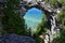 Natural cliff formation on Mackinaw Island