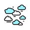 natural clouds color icon vector illustration