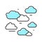 natural clouds color icon vector illustration