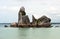 Natural coast rock formation in sea at Belitung Island, Indonesia.