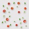 Natural Colorful Pattern Background Made of Cherry Tomato and Ba