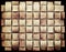 Natural cork grid abstract background