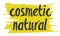 Natural cosmetics hand drawn isolated label