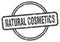 natural cosmetics stamp. natural cosmetics round vintage grunge label.