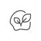 Natural cream line outline icon