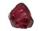 Natural crimson crystal of garnet-pyrope mineral