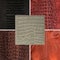 Natural crocodile skin in various color, suitable for luxury clothing accessories photo collage, website header banner