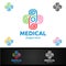 Natural Cross Medical Hospital Logo for Emergency Clinic Drug Store or Volunteers