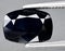 natural dark black sapphire gem on the background