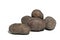 Natural dirty potato tubers with natural defects isolated