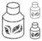 Natural drugs Mosaic Icon of Uneven Items