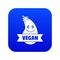 Natural eggplant icon blue vector