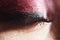 Natural eyelashes, real eyelashes long.Close up view of beautiful female eye with eyelashes, smooth healthy skin. Eyelash