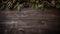 Natural Festivity: Christmas Decoration in Dark Brown and Bronze on Wooden Background