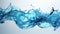 Natural Flow of Beautiful Splashes of Blue Water on White Background AI Generative