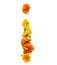 natural flower arrangements with yellow orange real fresh flowers letter I