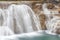 Natural flowing texture of waterfall cascades in Thailand, Erawan National Park.