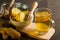 Natural flu killers - hot lemon tea with ginger and honey