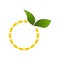 Natural food element logo lemon illustration