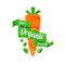 Natural foods illustration. The logo or icon carrots.