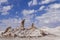 Natural formations - Three Marys formation at Las Salinas area of the Moon Valley - Atacama Desert, Chile