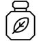 Natural fragrance label line icon, vector illustration