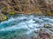 Natural fresh flowing blue river at Nikko japan