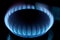 Natural gas burner blue flames