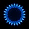 Natural gas flame