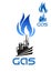Natural gas industrial processing icon
